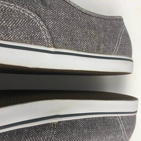 Vans Grey Herringbone Low Top Lace Up Sneaker Sz. Men’s 8 Women’s 9.5 - Picture 9 of 11